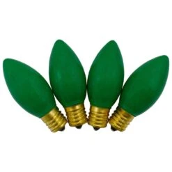 Northlight C9 Green Opaque Christmas Replacement Bulbs (Pack Of 4) -Northlight Shop northlight christmas light bulbs 34316497 4f 1000