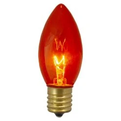 Northlight 3 In. C9 Orange Transparent Christmas Replacement Bulbs (Set Of 4)