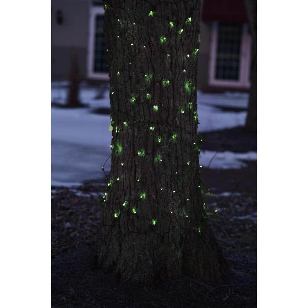 Northlight 2 Ft. X 8 Ft. Green LED Net Style Tree Trunk Wrap Christmas Lights With Brown Wire 4 Northlight 2 Ft. X 8 Ft. Green LED Net Style Tree Trunk Wrap Christmas Lights With Brown Wire - Image 4