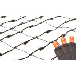 Northlight 2 Ft. X 8 Ft. Orange LED Net Style Tree Trunk Wrap Christmas Lights With Brown Wire