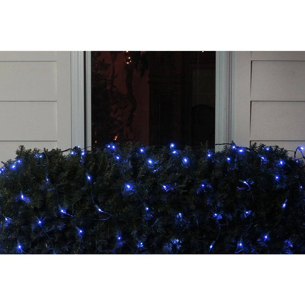 Northlight 4 Ft. X 6 Ft. Blue LED Net Style Christmas Lights With Green Wire 4 Northlight 4 Ft. X 6 Ft. Blue LED Net Style Christmas Lights With Green Wire - Image 4