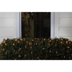 Northlight 4 Ft. X 6 Ft. Orange LED Net Style Christmas Lights With Green Wire -Northlight Shop northlight christmas net lights 32605112 31 1000