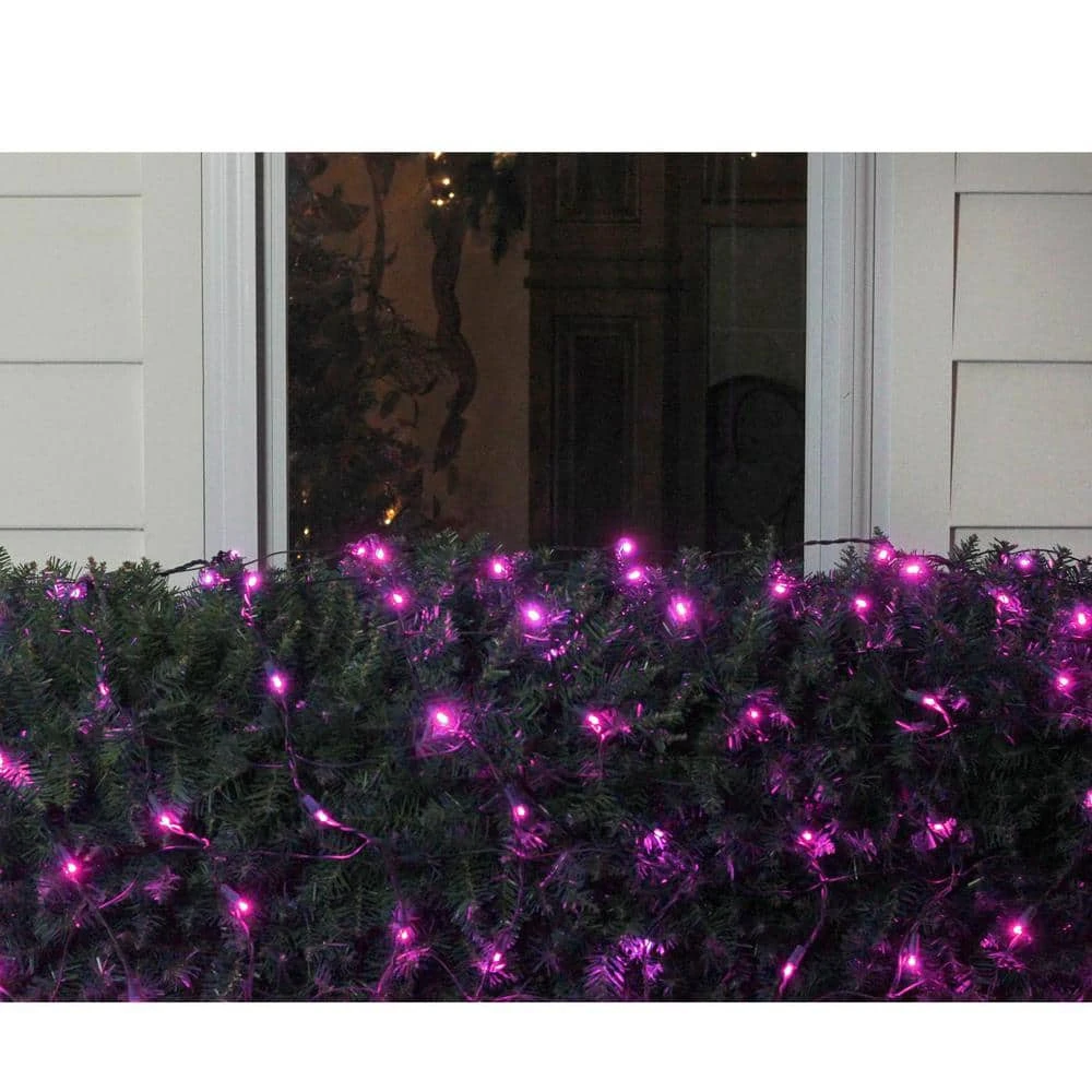 Northlight 4 Ft. X 6 Ft. Pink LED Net Style Christmas Lights With Green Wire 2 Northlight 4 Ft. X 6 Ft. Pink LED Net Style Christmas Lights With Green Wire - Image 2
