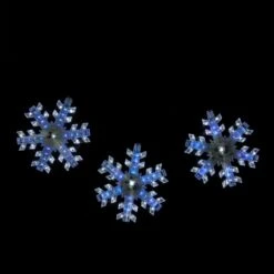 Northlight 2.08 Ft. 3-Light Cascading Blue And White Snowfall LED Snowflake Christmas Lights -Northlight Shop northlight christmas novelty lights 32267172 4f 1000