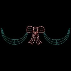 Northlight 105-Light 3-Piece Lighted Red And Green Bow And Swag Christmas Decoration -Northlight Shop northlight christmas novelty lights 33406675 1f 1000