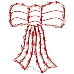 Northlight 105-Light 3-Piece Lighted Red And Green Bow And Swag Christmas Decoration -Northlight Shop northlight christmas novelty lights 33406675 4f 1000