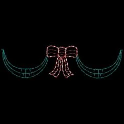 Northlight 105-Light 3-Piece Lighted Red And Green Bow And Swag Christmas Decoration -Northlight Shop northlight christmas novelty lights 33406675 e1 1000