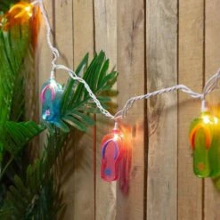 Northlight 7.25 Ft. 10-Light Clear Summer Flip Flop Novelty Incandescent Mini String Lights With White Wire Bulbs 11 Northlight 7.25 Ft. 10-Light Clear Summer Flip Flop Novelty Incandescent Mini String Lights With White Wire Bulbs -Northlight Shop northlight christmas novelty lights 34175110 31 1000