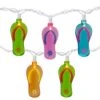 Northlight 7.25 Ft. 10-Light Clear Summer Flip Flop Novelty Incandescent Mini String Lights With White Wire Bulbs 17 Northlight 7.25 Ft. 10-Light Clear Summer Flip Flop Novelty Incandescent Mini String Lights With White Wire Bulbs -Northlight Shop northlight christmas novelty lights 34175110 64 1000