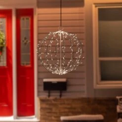 Northlight 23 In. LED Lighted Christmas Hanging Ball Decoration - Warm White Lights -Northlight Shop northlight christmas novelty lights 34289203 31 1000