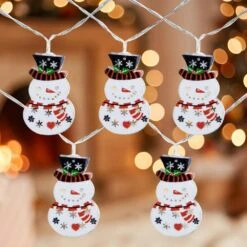 Northlight 4.5 Ft. 10-Count Snowmen With Top Hats LED Christmas Lights - Clear Wire -Northlight Shop northlight christmas novelty lights 34337571 31 1000