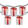 Northlight 10-Count White And Red Christmas Present Light Set-7.5 Ft. Green Wire -Northlight Shop northlight christmas novelty lights 35167260 64 1000