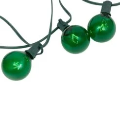 Northlight 10-Count Green G50 Globe Christmas Patio Lights-9ft Green Wire 10 Northlight 10-Count Green G50 Globe Christmas Patio Lights-9ft Green Wire -Northlight Shop northlight christmas novelty lights 35167282 44 1000