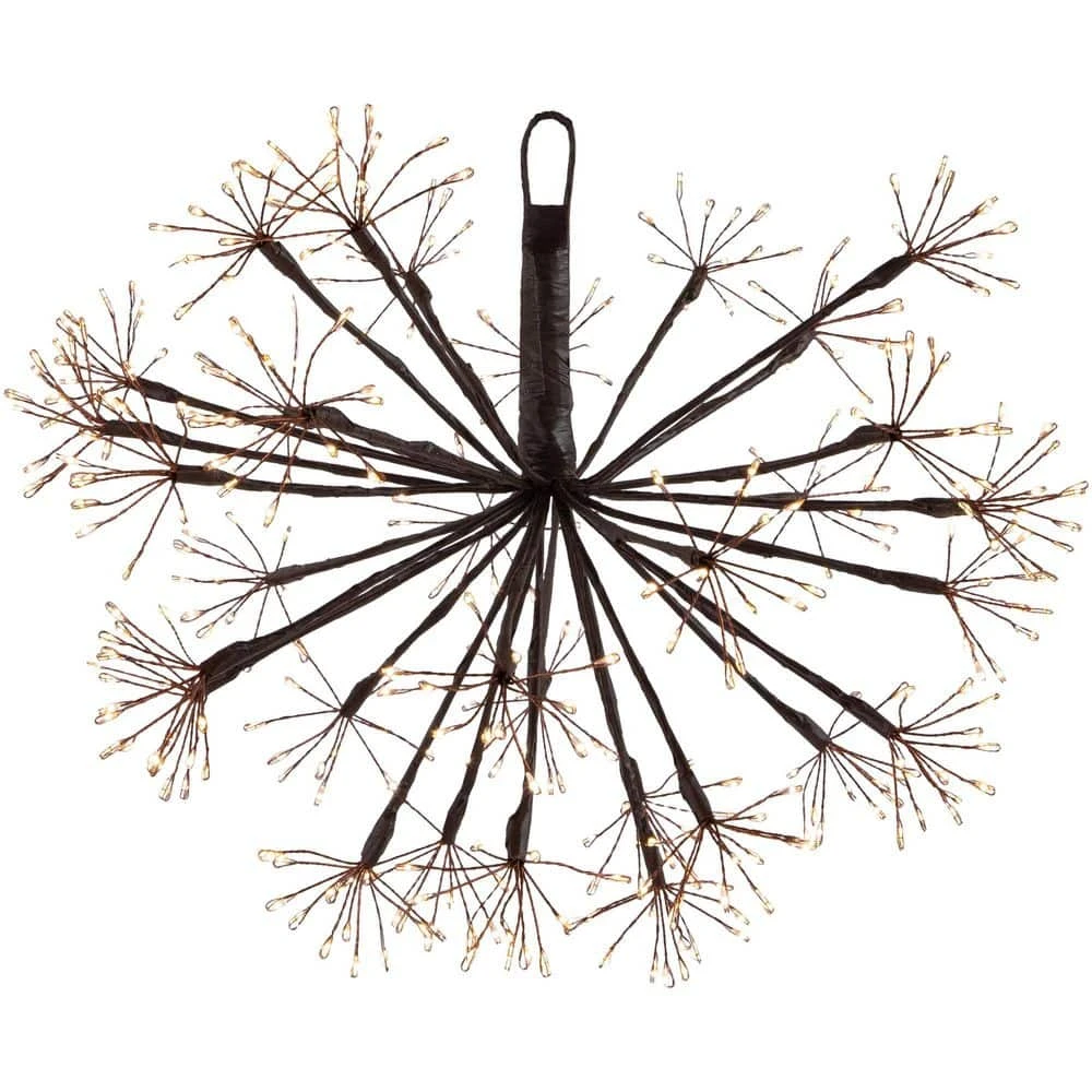 Northlight 12 In. Pre-Lit LED Brown Christmas Ball Decoration-Warm White Lights 1 Northlight 12 In. Pre-Lit LED Brown Christmas Ball Decoration-Warm White Lights