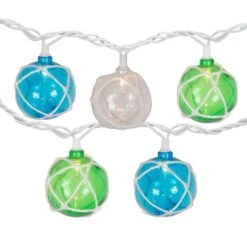 Northlight 10-Count Multicolor Globe Christmas Light Set 6ft White Wire