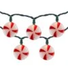 Northlight 10-Count Peppermint Candies Christmas Lights-6ft Green Wire -Northlight Shop northlight christmas novelty lights 35716719 64 1000