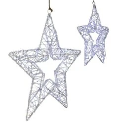 Northlight LED Lighted Stars Outdoor Christmas Decorations-18in.-Set Of 2-Cool White Lights -Northlight Shop northlight christmas novelty lights 35764526 1f 1000