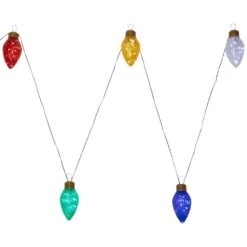 Northlight LED Jumbo C9 Style Commercial Christmas Light Set-12'-Multi-Color-Black Wire-5ct