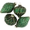 Northlight 4ct Green With Gold Glitter Onion And Finial Glass Christmas Ornaments 4.75 In. -Northlight Shop northlight christmas ornament sets 34865033 64 1000