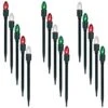 Northlight Set Of 15 Red Clear And Green C9 Candle Christmas Pathway Lights Decorations-14 Ft Green Wire