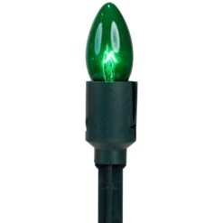 Northlight Set Of 15 Red Clear And Green C9 Candle Christmas Pathway Lights Decorations-14 Ft Green Wire -Northlight Shop northlight christmas pathway lights 32913372 76 1000