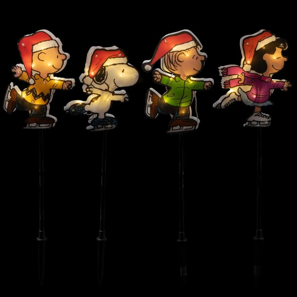 Northlight Pre-Lit Snoopy Dog And Peanuts Ice Skating Christmas Pathway Lights - Clear Lights (Set Of 4) 3 Northlight Pre-Lit Snoopy Dog And Peanuts Ice Skating Christmas Pathway Lights - Clear Lights (Set Of 4) - Image 3