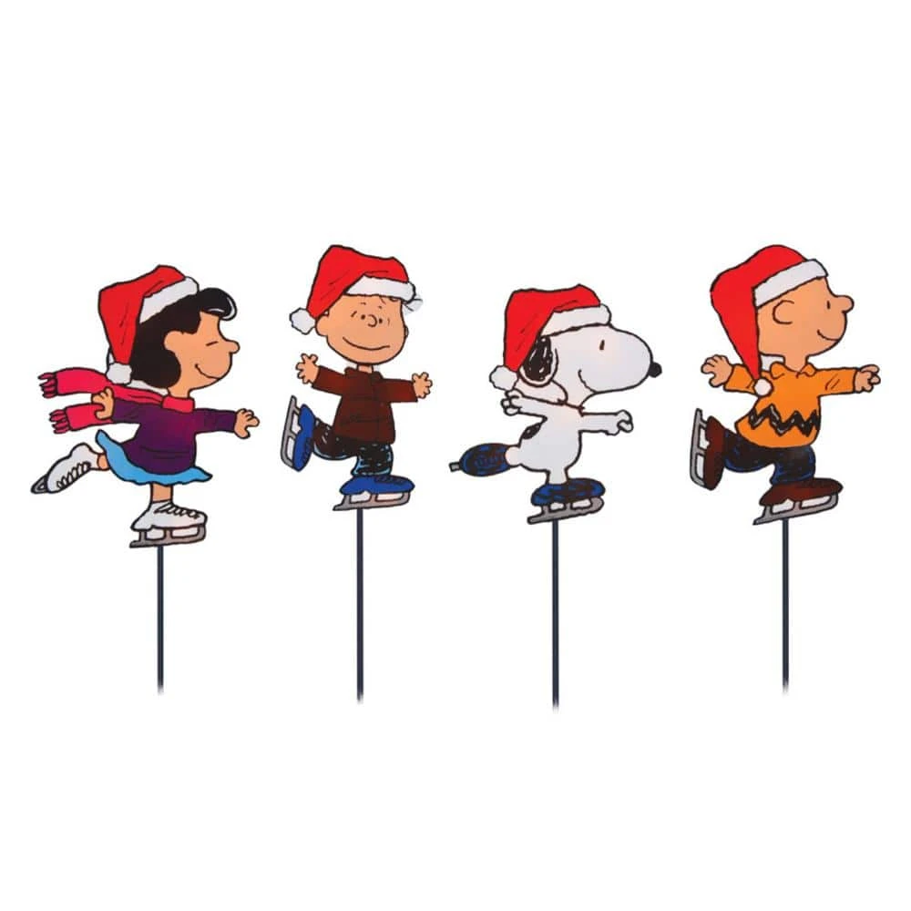 Northlight Pre-Lit Snoopy Dog And Peanuts Ice Skating Christmas Pathway Lights - Clear Lights (Set Of 4) 1 Northlight Pre-Lit Snoopy Dog And Peanuts Ice Skating Christmas Pathway Lights - Clear Lights (Set Of 4)