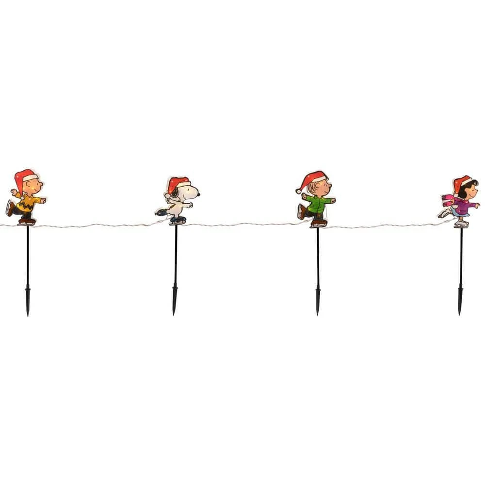 Northlight Pre-Lit Snoopy Dog And Peanuts Ice Skating Christmas Pathway Lights - Clear Lights (Set Of 4) 2 Northlight Pre-Lit Snoopy Dog And Peanuts Ice Skating Christmas Pathway Lights - Clear Lights (Set Of 4) - Image 2