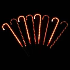 Northlight 8-Count Textured Candy Cane Christmas Pathway Lights Lawn Stakes -Northlight Shop northlight christmas pathway lights 34851759 44 1000