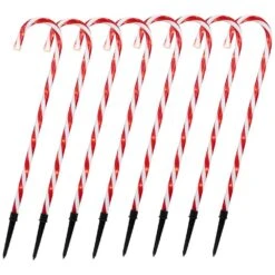 Northlight 8-Count Textured Candy Cane Christmas Pathway Lights Lawn Stakes -Northlight Shop northlight christmas pathway lights 34851759 c3 1000
