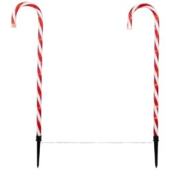 Northlight 8-Count Textured Candy Cane Christmas Pathway Lights Lawn Stakes -Northlight Shop northlight christmas pathway lights 34851759 fa 1000