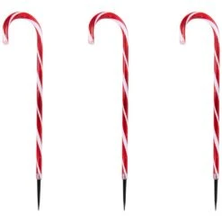 Northlight 28 In. LED Red And White Candy Cane Christmas Pathway Lights (Set Of 8) -Northlight Shop northlight christmas pathway lights 35680732 4f 1000