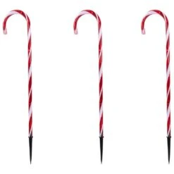 Northlight Set Of 3 Red And White Twinkle Candy Cane Christmas Pathway Lights 26" -Northlight Shop northlight christmas pathway lights 35680734 1f 1000