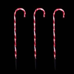 Northlight Set Of 3 Red And White Twinkle Candy Cane Christmas Pathway Lights 26" -Northlight Shop northlight christmas pathway lights 35680734 4f 1000