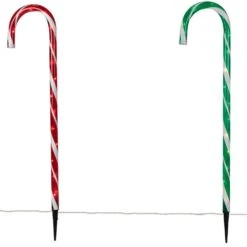 Northlight Lighted Outdoor Candy Cane Christmas Pathway Lights-28"-Red/Green-Set Of 6 -Northlight Shop northlight christmas pathway lights 35765691 1f 1000