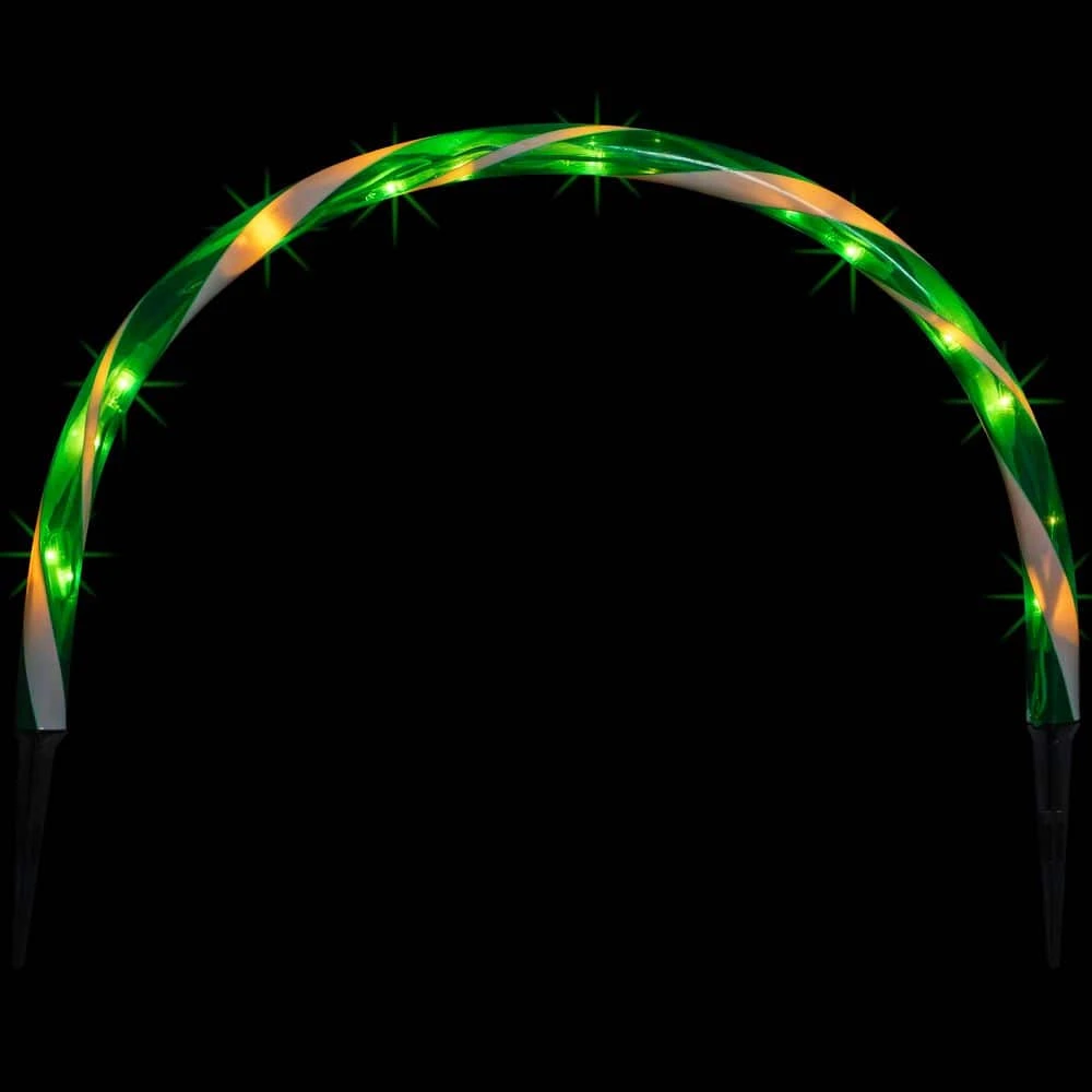 Northlight Candy Cane Outdoor Christmas Pathway Lights Arch-Green-Set Of 3 5 Northlight Candy Cane Outdoor Christmas Pathway Lights Arch-Green-Set Of 3 - Image 5
