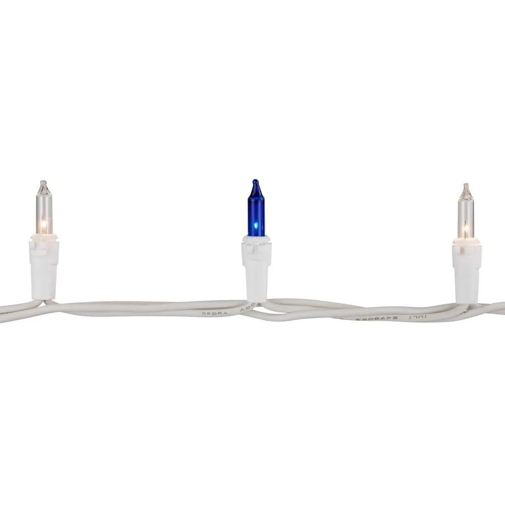 Northlight Set Of 100 Blue And Clear Mini Christmas Lights 2.5 In. Spacing With White Wire 4 Northlight Set Of 100 Blue And Clear Mini Christmas Lights 2.5 In. Spacing With White Wire - Image 4