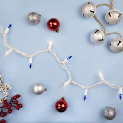 Northlight Set Of 100 Blue And Clear Mini Christmas Lights 2.5 In. Spacing With White Wire 13 Northlight Set Of 100 Blue And Clear Mini Christmas Lights 2.5 In. Spacing With White Wire -Northlight Shop northlight christmas string lights 32602364 31 1000