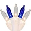 Northlight Set Of 100 Blue And Clear Mini Christmas Lights 2.5 In. Spacing With White Wire -Northlight Shop northlight christmas string lights 32602364 64 1000
