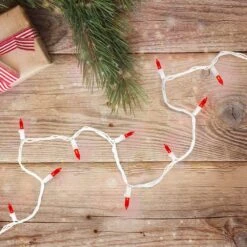 Northlight Set Of 100 Red LED Mini Christmas Lights - White Wire -Northlight Shop northlight christmas string lights 32605401 31 1000