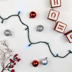 Northlight Set Of 50 Blue And White LED Wide Angle Christmas Lights - Green Wire 9 Northlight Set Of 50 Blue And White LED Wide Angle Christmas Lights - Green Wire -Northlight Shop northlight christmas string lights 32608179 31 1000