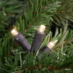 Northlight Set Of 50 Warm White LED Wide Angle Christmas Lights - Black Wire -Northlight Shop northlight christmas string lights 32608181 1f 1000