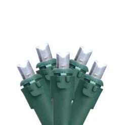 Northlight Set Of 50 Pure White LED Wide Angle Christmas Lights - Green Wire