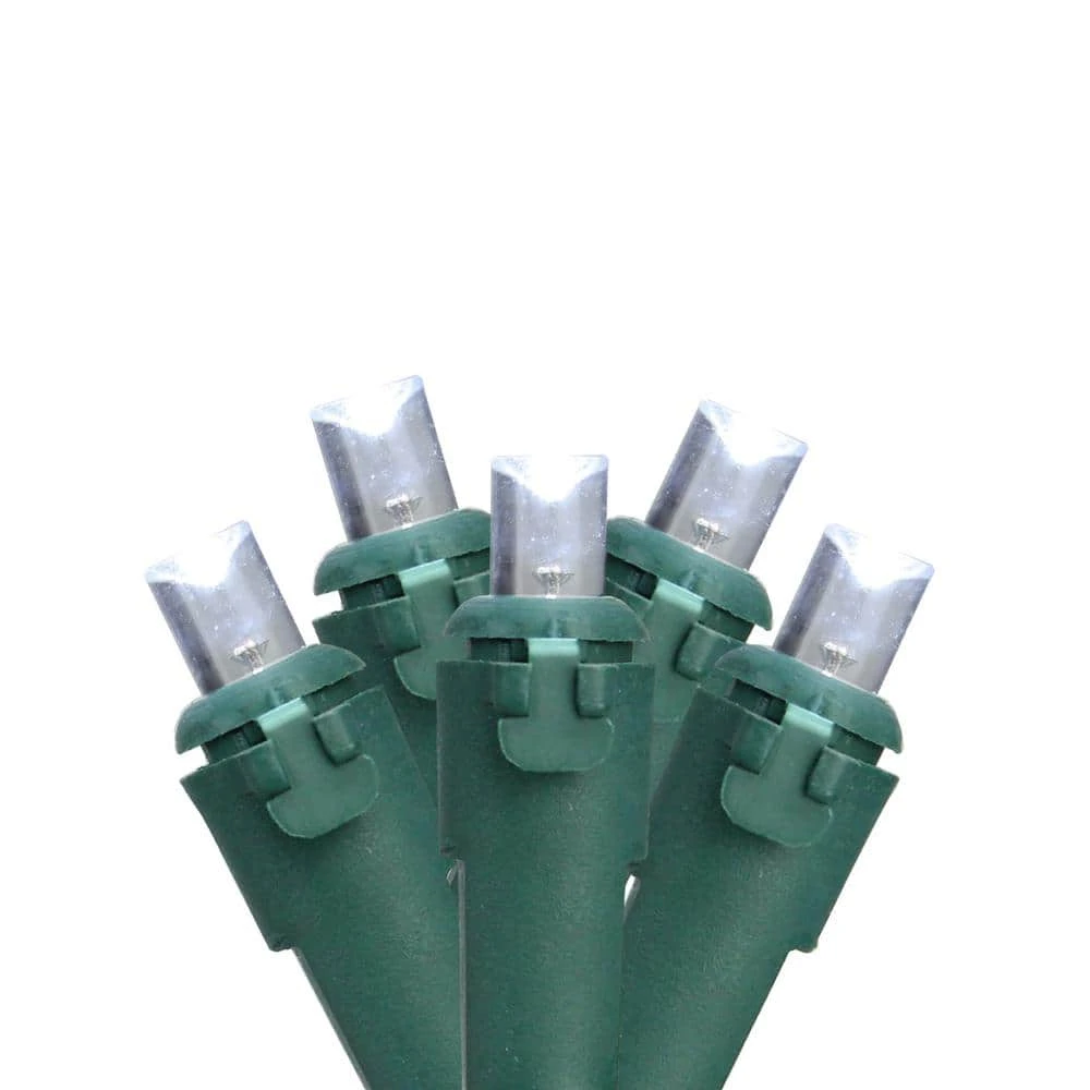 Northlight Set Of 50 Pure White LED Wide Angle Christmas Lights - Green Wire 1 Northlight Set Of 50 Pure White LED Wide Angle Christmas Lights - Green Wire