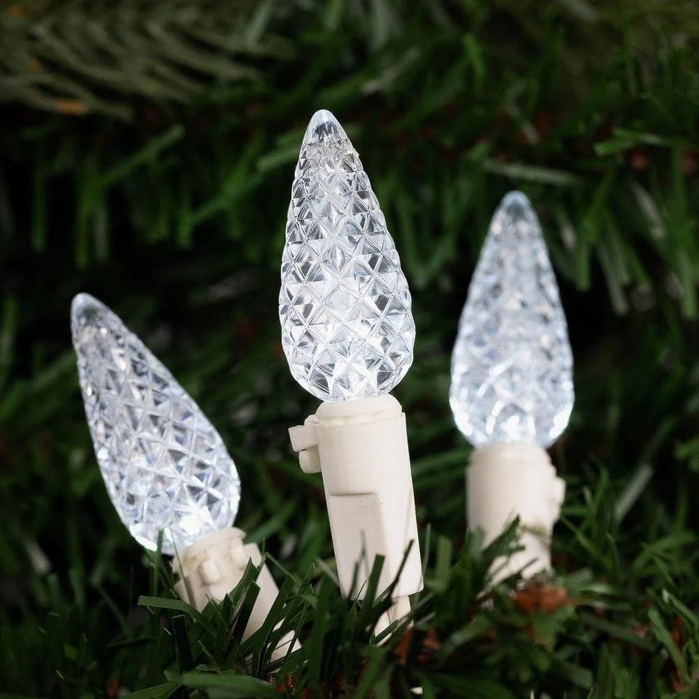 Northlight Set Of 70 Pure White LED C6 Christmas Lights With White Wire 4 Northlight Set Of 70 Pure White LED C6 Christmas Lights With White Wire - Image 4