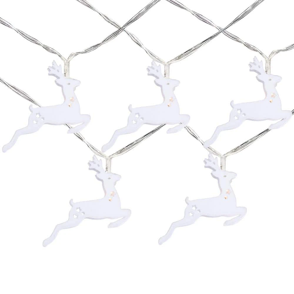 Northlight 3 Ft. B/O LED Warm White Reindeer Christmas Lights (Set Of 10) 1 Northlight 3 Ft. B/O LED Warm White Reindeer Christmas Lights (Set Of 10)