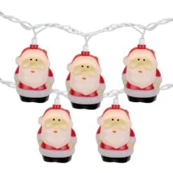 Northlight 10-Count Santa Claus Christmas Light Set 6 Ft. Green Wire