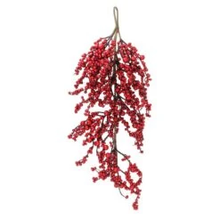 Northlight 24 In. Red Berries Unlit Artificial Christmas Swag Teardrop