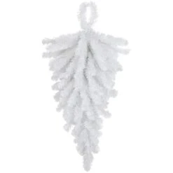 Northlight 30 In. Snow White Pine Artificial Christmas Swag Teardrop Unlit