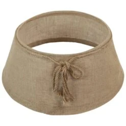 Northlight 22 In. Beige Burlap With Rope Christmas Tree Collar